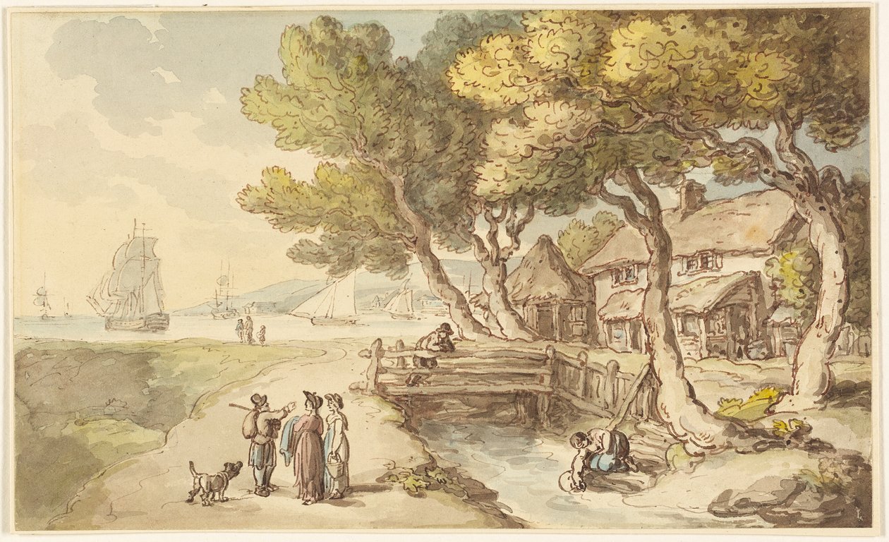Kohtaus Cornwallissa tekijältä Thomas Rowlandson