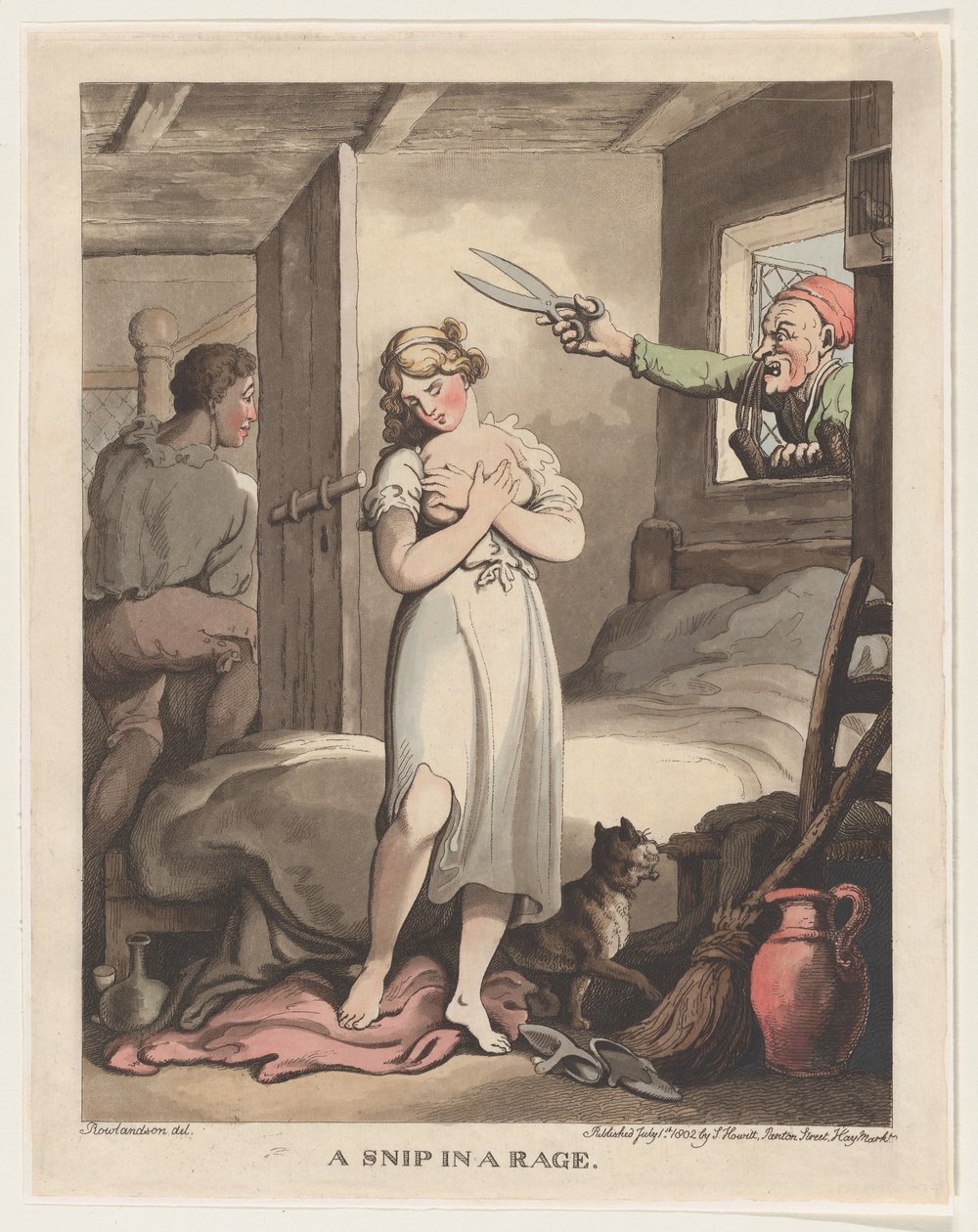 Snip in a Rage, 1. heinäkuuta 1802, 1. heinäkuuta 1802. tekijältä Thomas Rowlandson