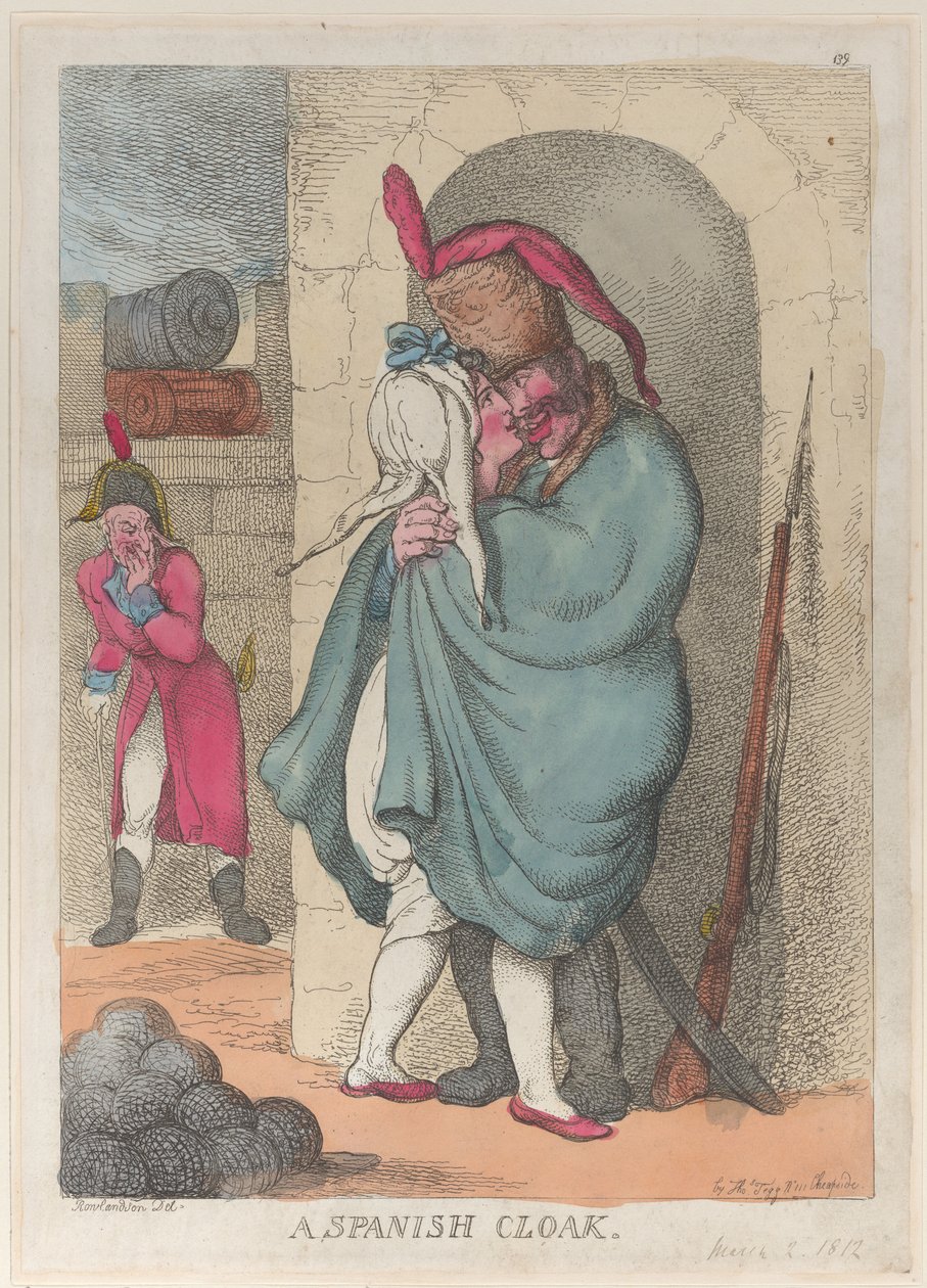 Espanjalainen viitta, 2. maaliskuuta 1812, 2. maaliskuuta 1812. tekijältä Thomas Rowlandson