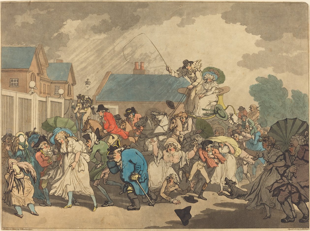 Myrsky Hyde Parkissa tekijältä Thomas Rowlandson