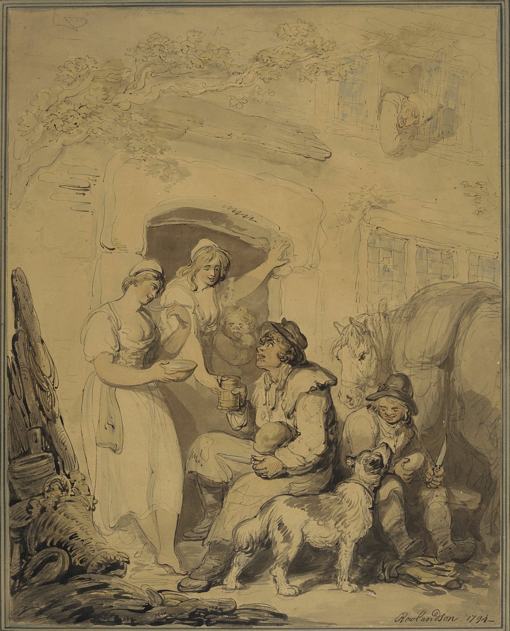 Pysähdys majatalossa tekijältä Thomas Rowlandson