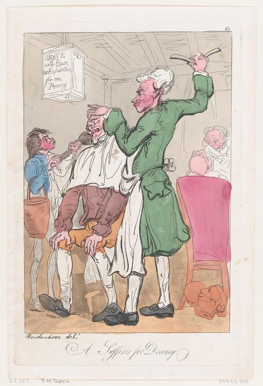 A Sufferer for Decency, 20. kesäkuuta 1789, 20. kesäkuuta 1789. tekijältä Thomas Rowlandson
