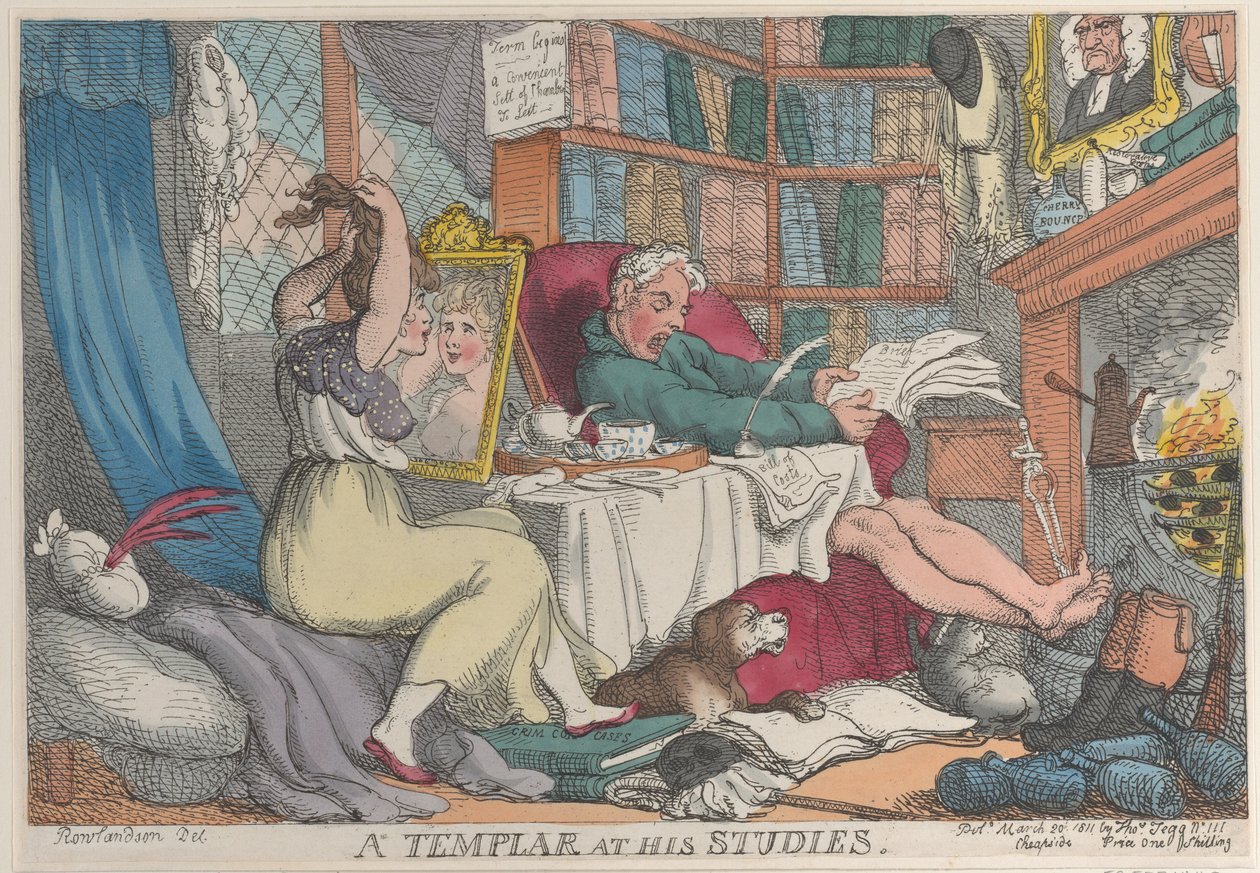 Temppeliherra opinnoissaan, 20. maaliskuuta 1811, 20. maaliskuuta 1811. tekijältä Thomas Rowlandson