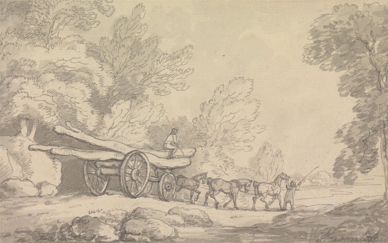 Puinen vaunu tekijältä Thomas Rowlandson