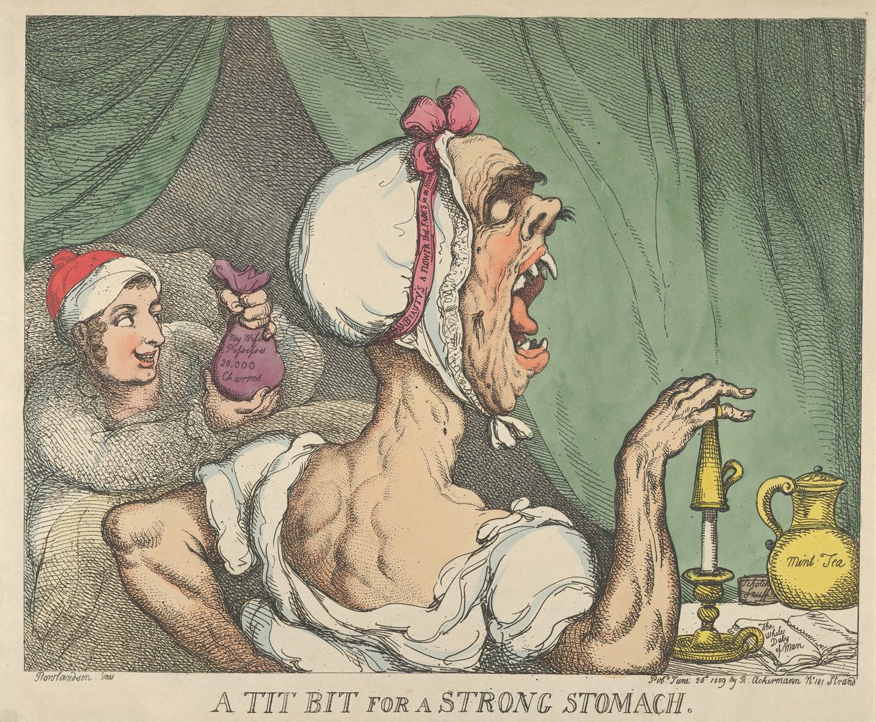 Tiainen vahvaan vatsaan, 20. kesäkuuta 1809, 20. kesäkuuta 1809. tekijältä Thomas Rowlandson