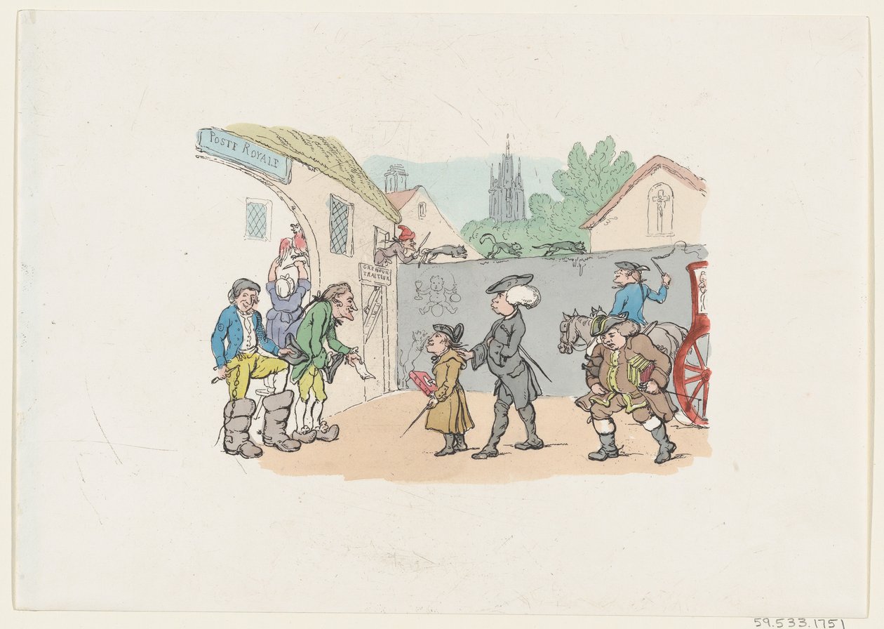 Kiertue ulkomaisiin osiin, 1807 ., 1807 . tekijältä Thomas Rowlandson