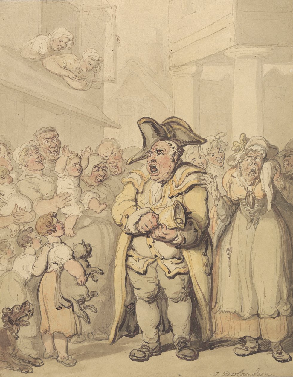 Kaupungin huutaja tekijältä Thomas Rowlandson