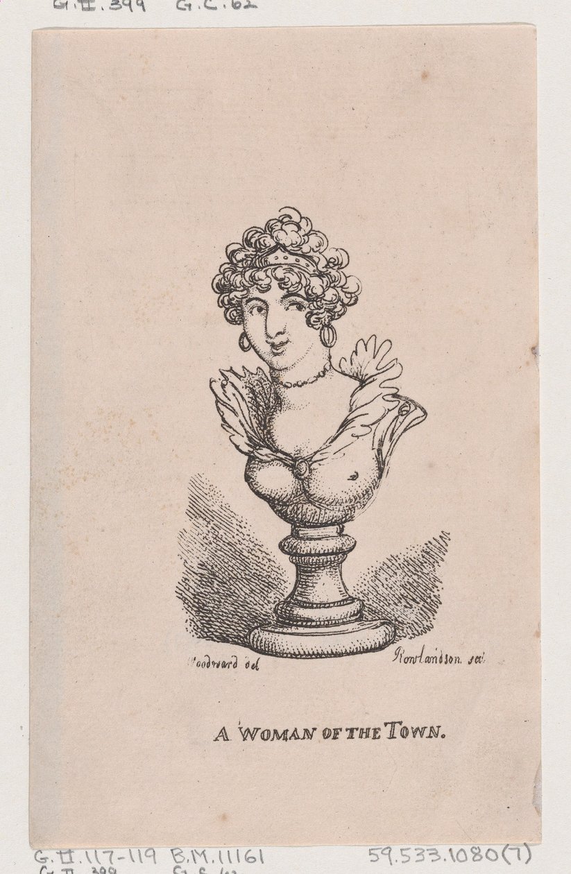 Kaupungin nainen, huhtikuu 1808, huhtikuu 1808. tekijältä Thomas Rowlandson