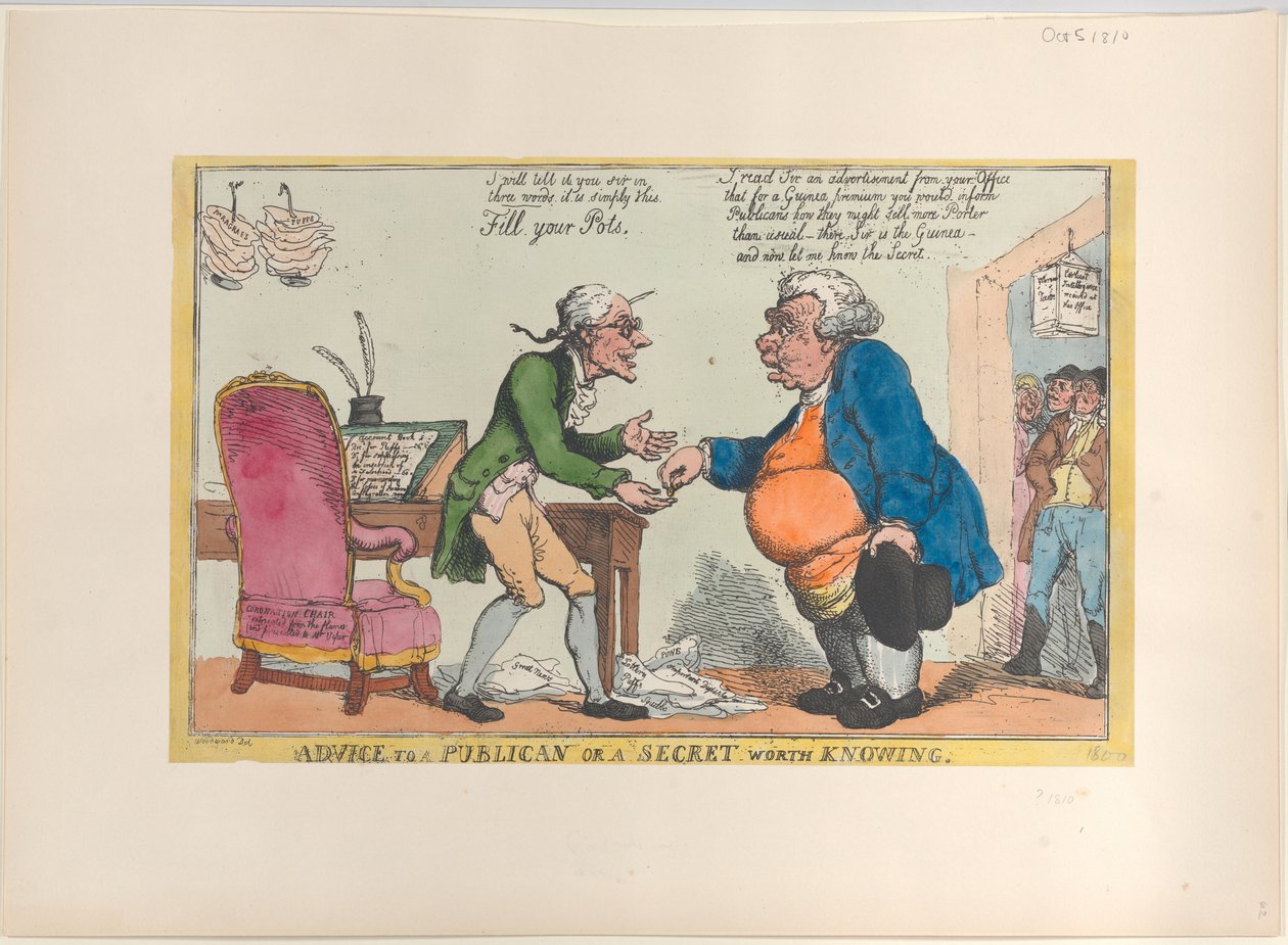 Neuvoja publikaanille tai salaisuus, joka kannattaa tietää, 1810, 1810. tekijältä Thomas Rowlandson