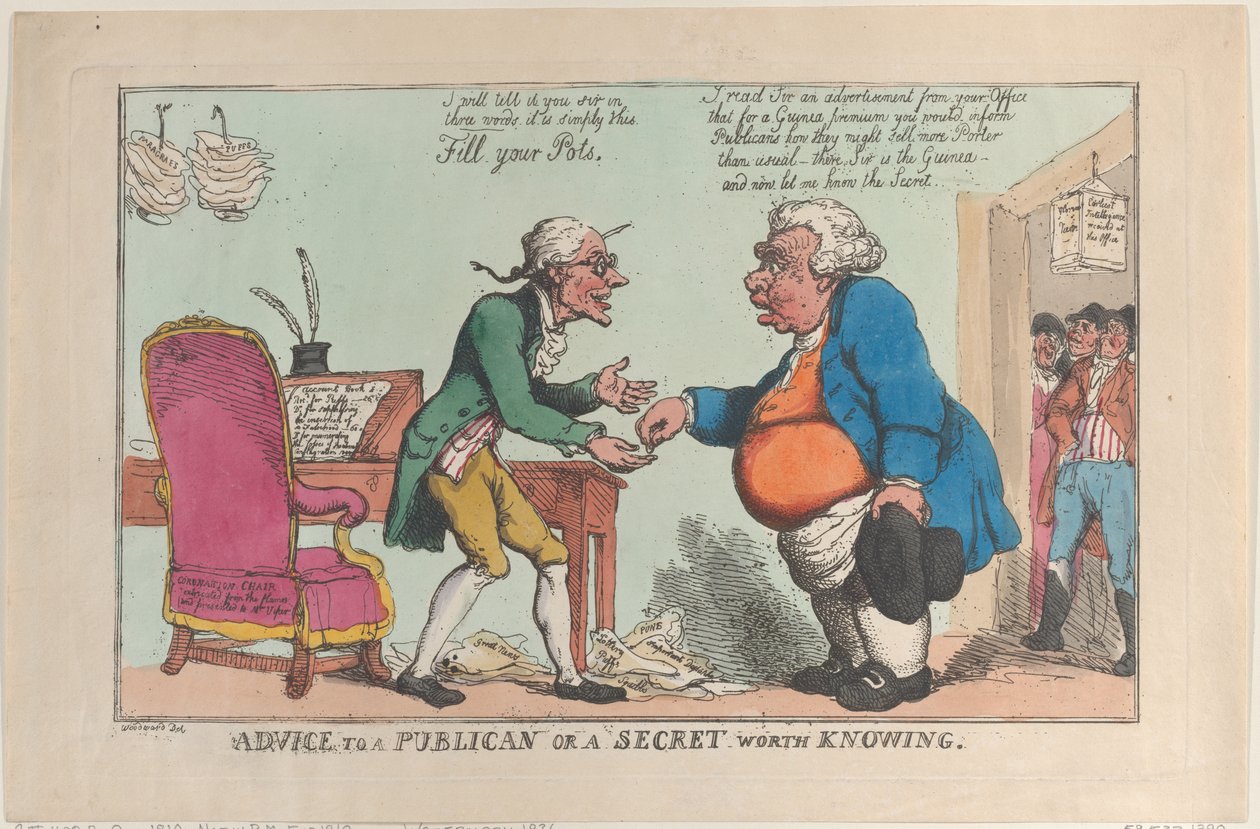 Neuvoja publikaanille tai salaisuus, joka kannattaa tietää, 1810, 1810. tekijältä Thomas Rowlandson