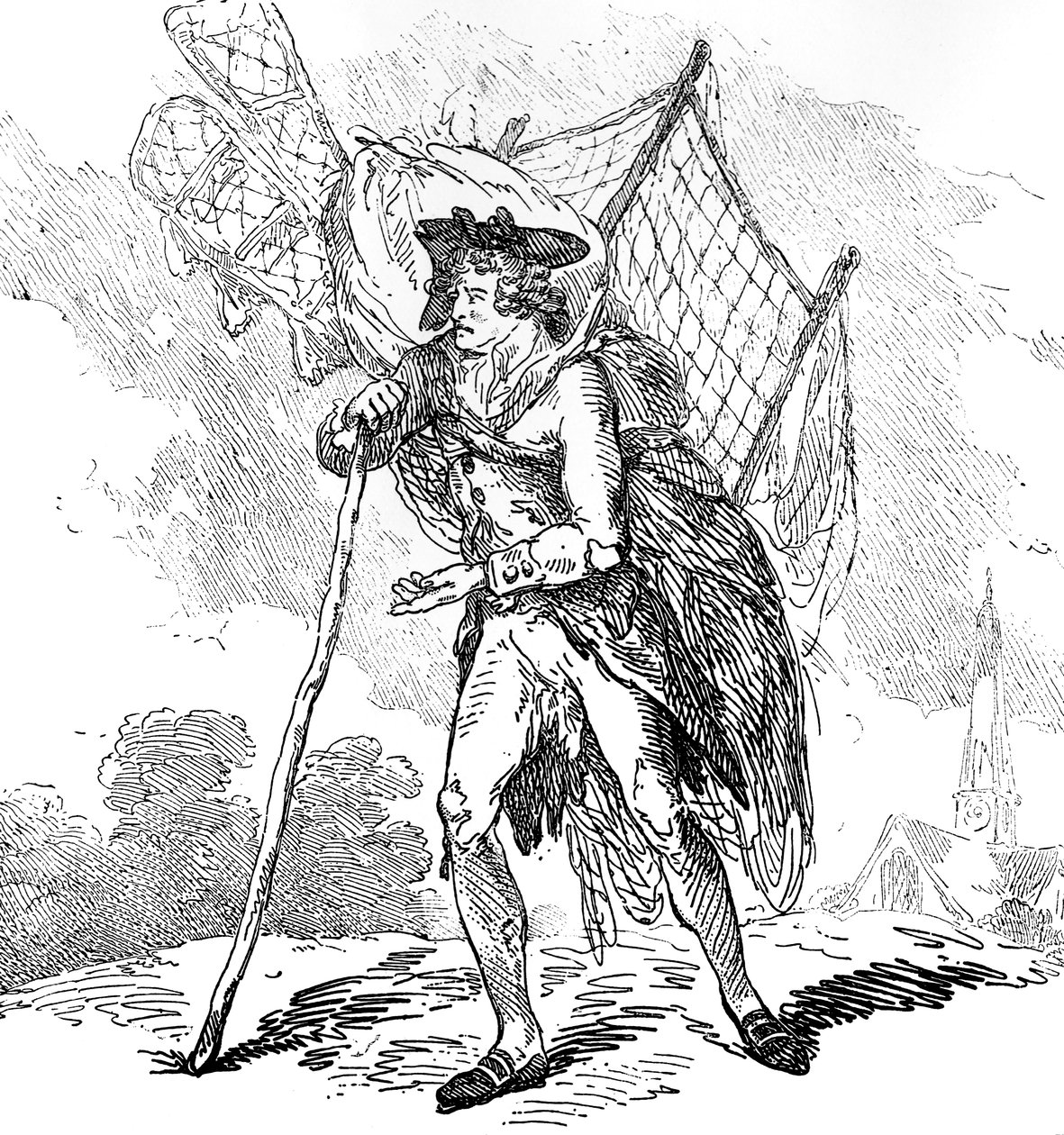 Aerostation out at Elbows or The Itinerant Aeronaut, 1786 tekijältä Thomas Rowlandson