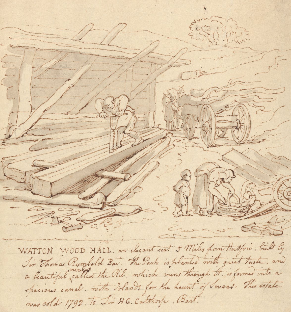 Albumin piirros tekijältä Thomas Rowlandson
