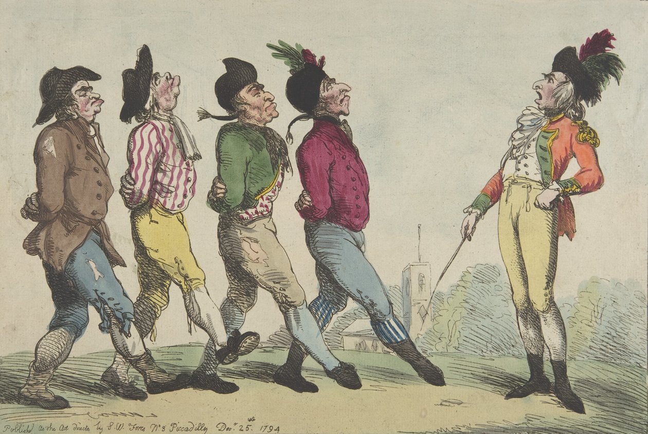 Marssin varhainen oppitunti, 24. joulukuuta 1794., 24. joulukuuta 1794. tekijältä Thomas Rowlandson