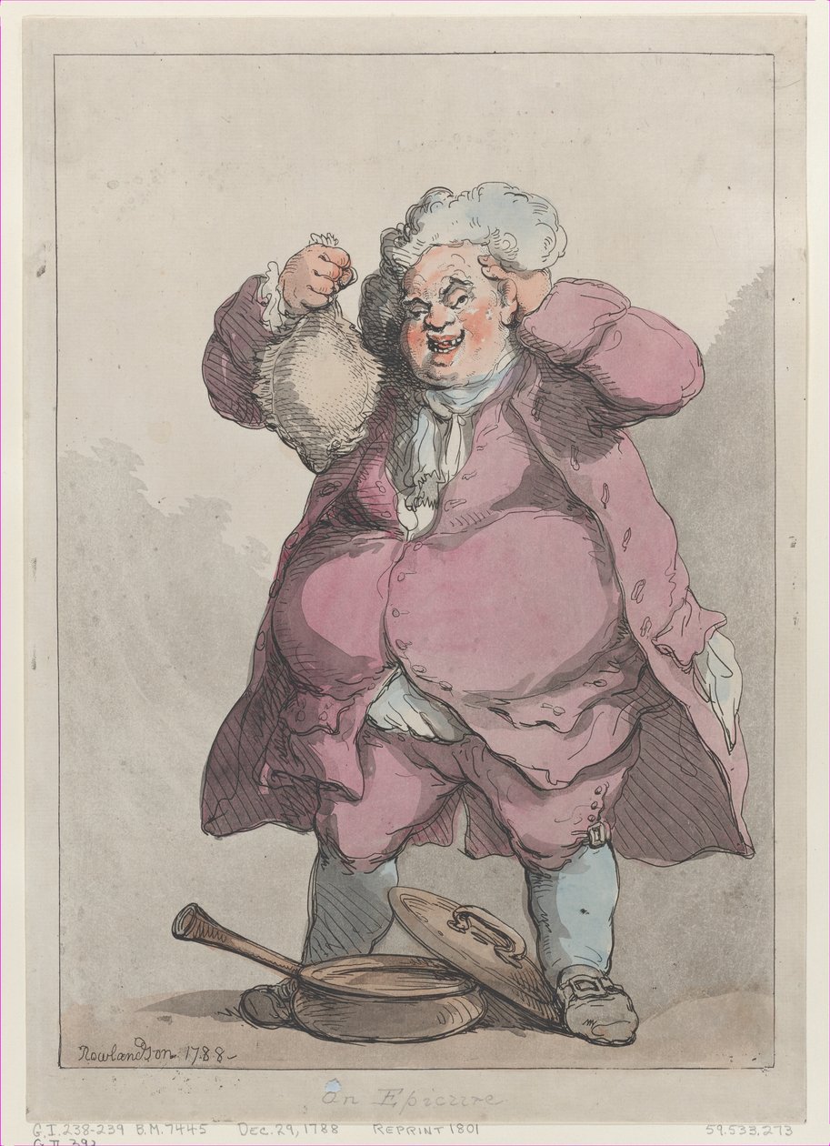 Epicure, [29. joulukuuta 1788], julkaistu uudelleen 1801, [29. joulukuuta 1788], julkaistu uudelleen 1801. tekijältä Thomas Rowlandson