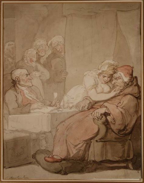 An Eye on the Will (kynä ja muste, akvarelli) tekijältä Thomas Rowlandson