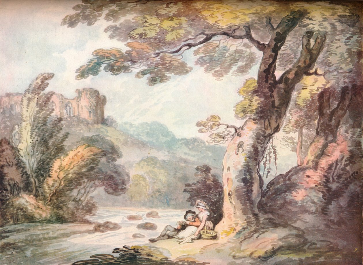 Idylli, c1815 tekijältä Thomas Rowlandson