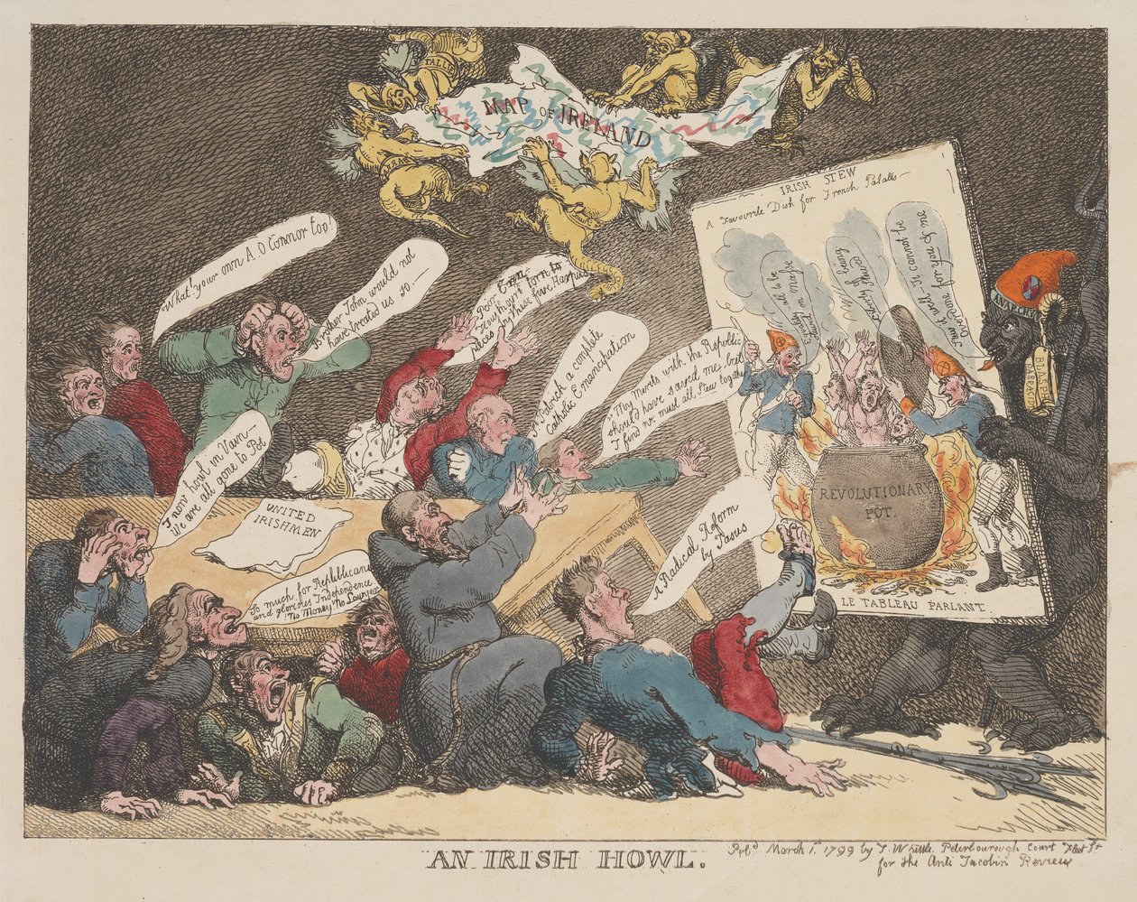 Irlantilainen ulvonta tekijältä Thomas Rowlandson