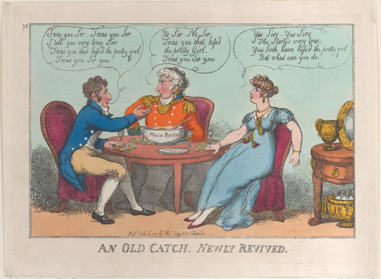 Vanha saalis, vastikään herätetty henkiin, 18. heinäkuuta 1809, 18. heinäkuuta 1809. tekijältä Thomas Rowlandson