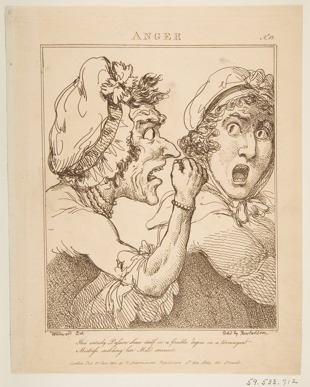 Viha, 21. tammikuuta 1800. tekijältä Thomas Rowlandson