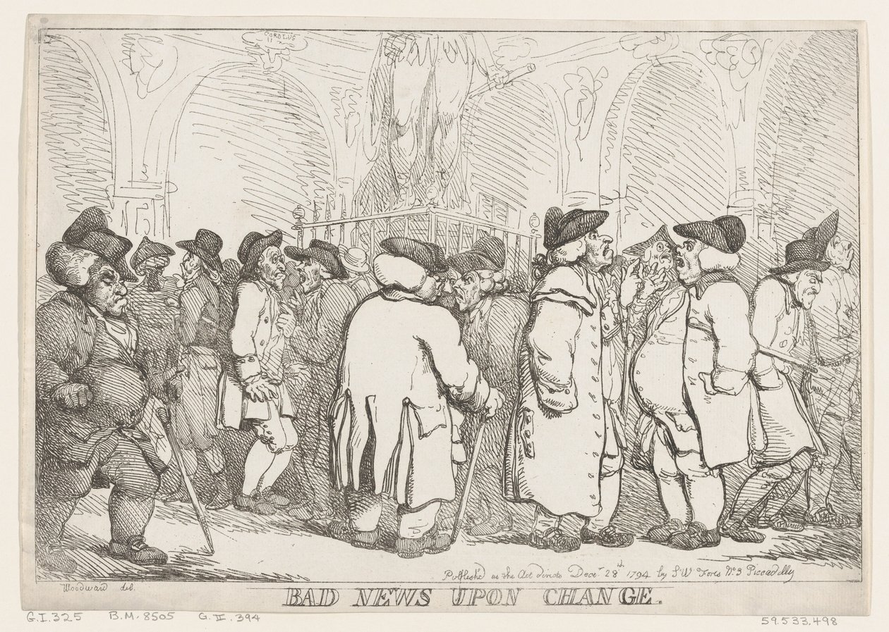 Huonoja uutisia muuttuessa, 28. joulukuuta 1794, 28. joulukuuta 1794. tekijältä Thomas Rowlandson