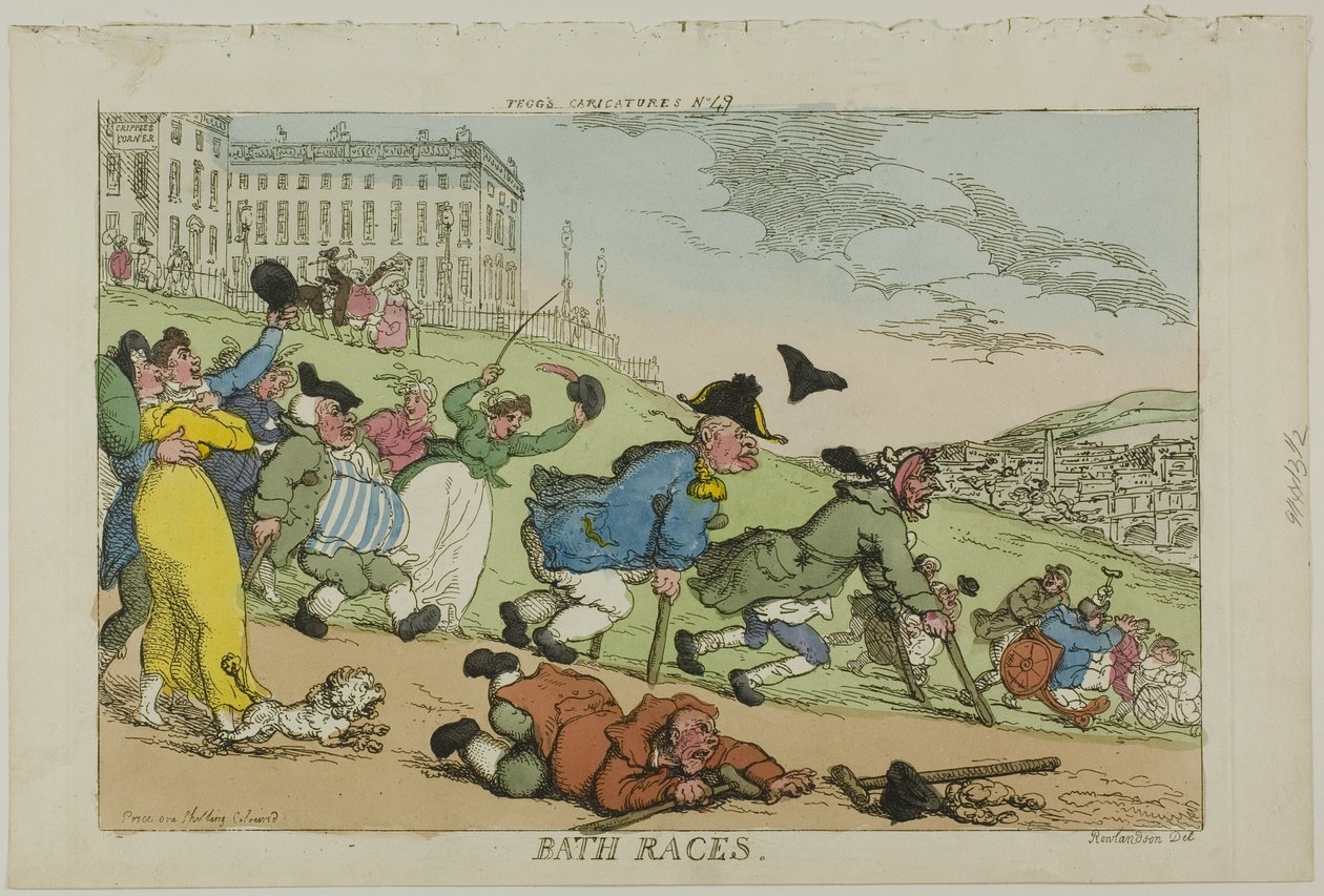 Bath Races, Teggin karikatyyreistä nro. 49 tekijältä Thomas Rowlandson