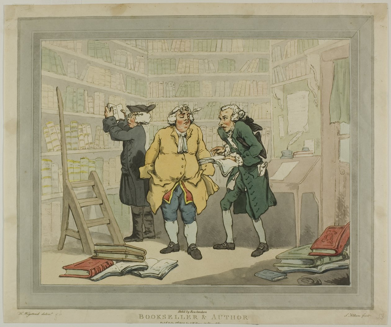 Kirjakauppias ja kirjailija tekijältä Thomas Rowlandson