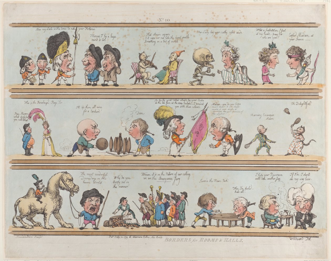Borders for Rooms & Halls, levy 10, 10. heinäkuuta 1799., 10. heinäkuuta 1799. tekijältä Thomas Rowlandson
