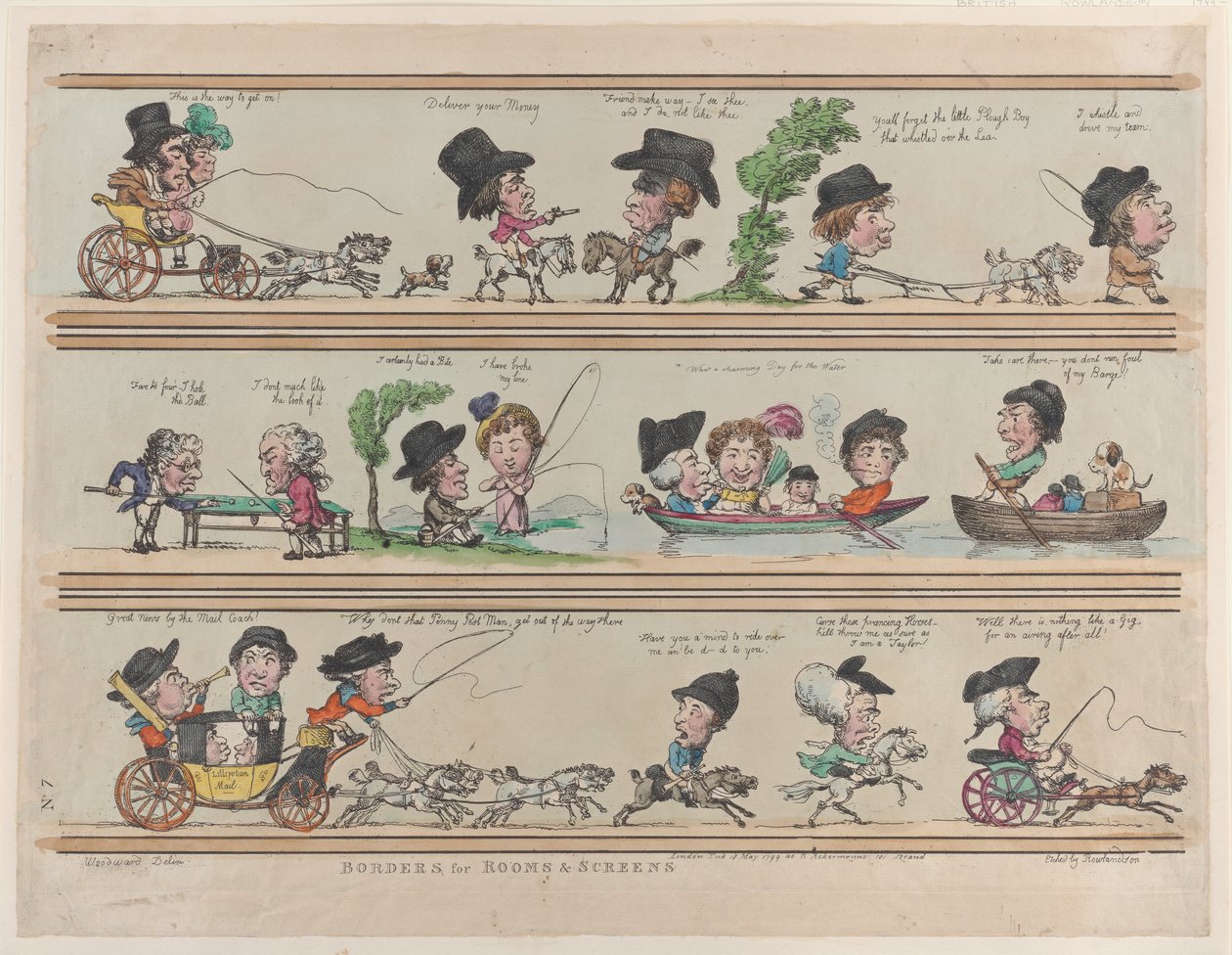 Borders for Rooms & Screens, levy 7, 10. toukokuuta 1799, 10. toukokuuta 1799. tekijältä Thomas Rowlandson