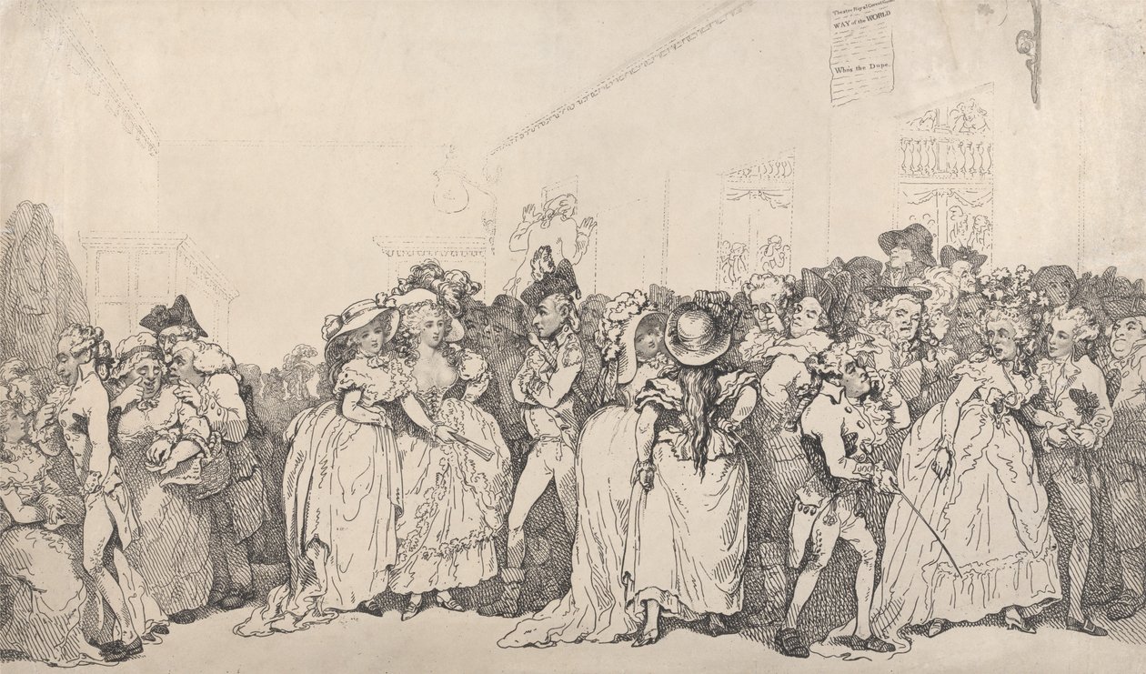 Box Lobby -lepotuolit tekijältä Thomas Rowlandson