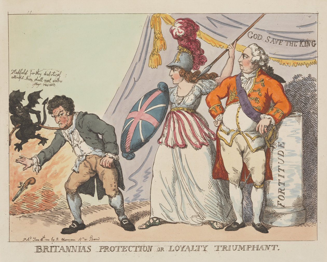 Britannian suojelus, eli uskollisuuden voitto tekijältä Thomas Rowlandson