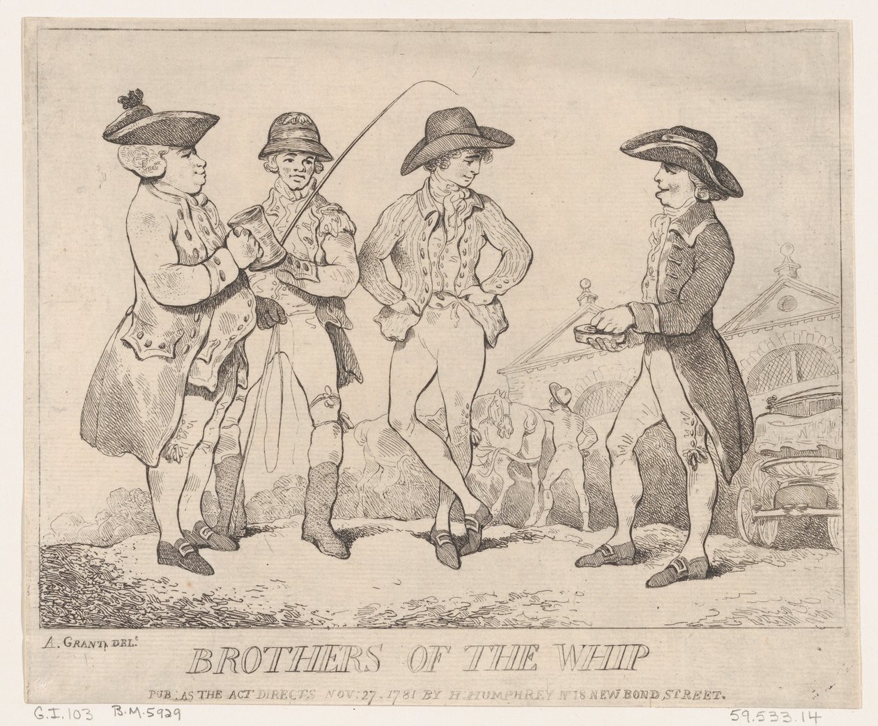 Brothers of the whip, 27. marraskuuta 1781., 27. marraskuuta 1781. tekijältä Thomas Rowlandson