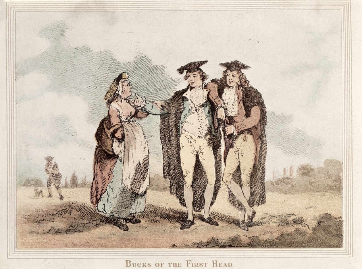 Bucks of the First Head, sarjakuva Oxfordin opiskelijoista tekijältä Thomas Rowlandson