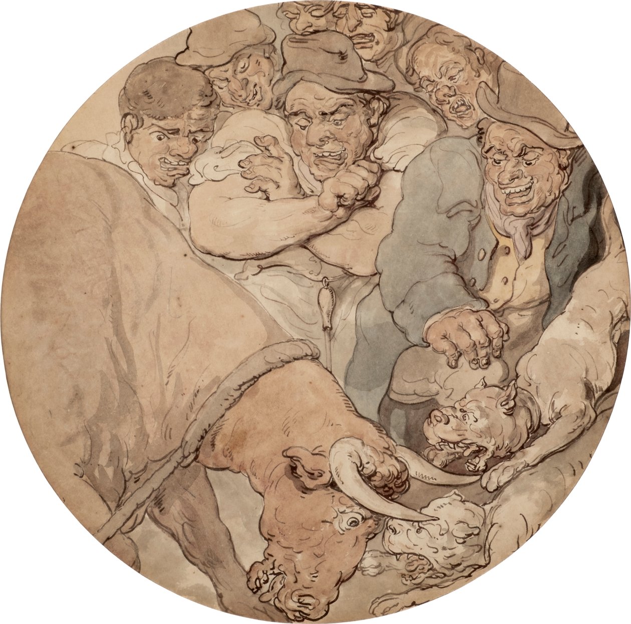 Härän syötti 1810-luvulla (litografia) tekijältä Thomas Rowlandson