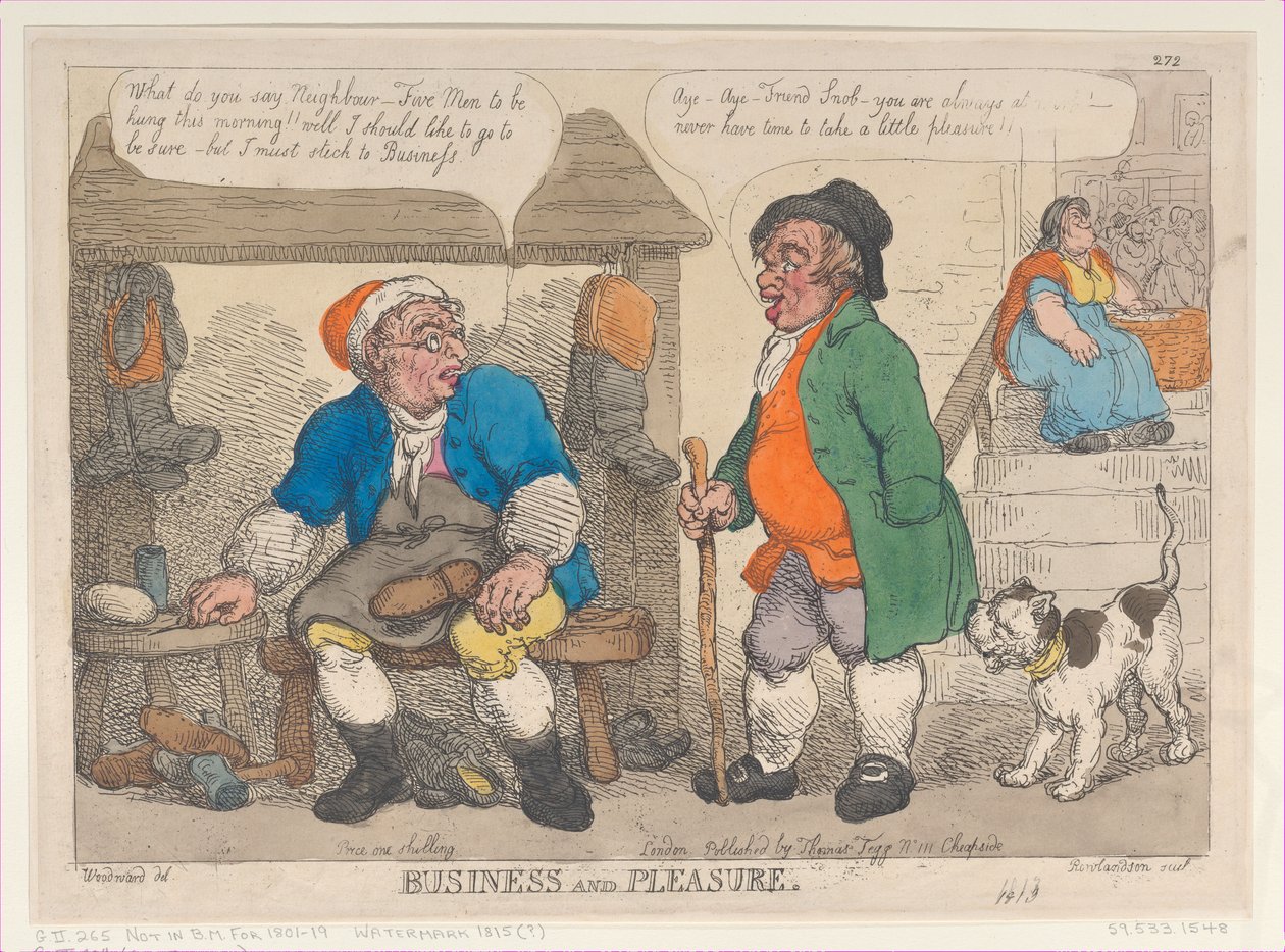Business and Pleasure, [1813], uusintapainos, [1813], uusintapainos. tekijältä Thomas Rowlandson