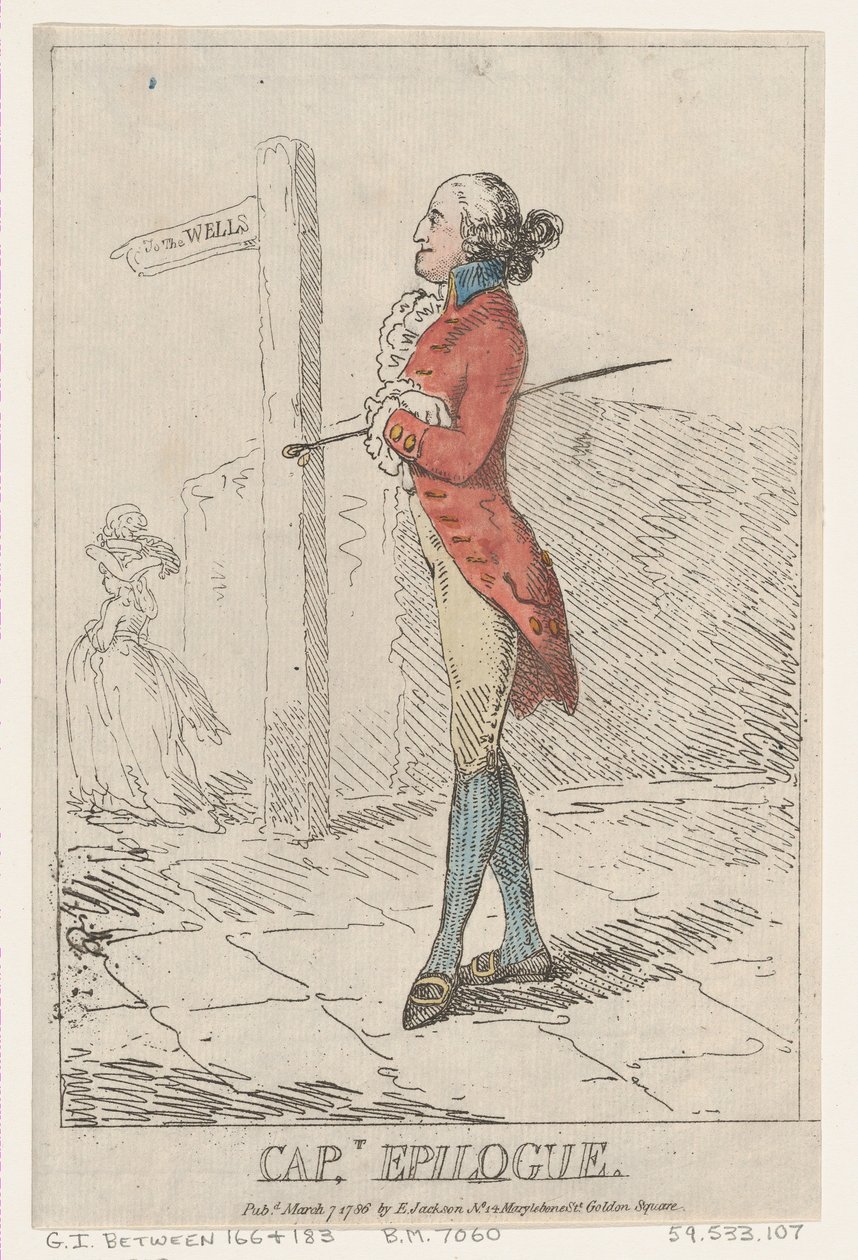Kapteeni Epilogue, 7. maaliskuuta 1786, 7. maaliskuuta 1786. tekijältä Thomas Rowlandson