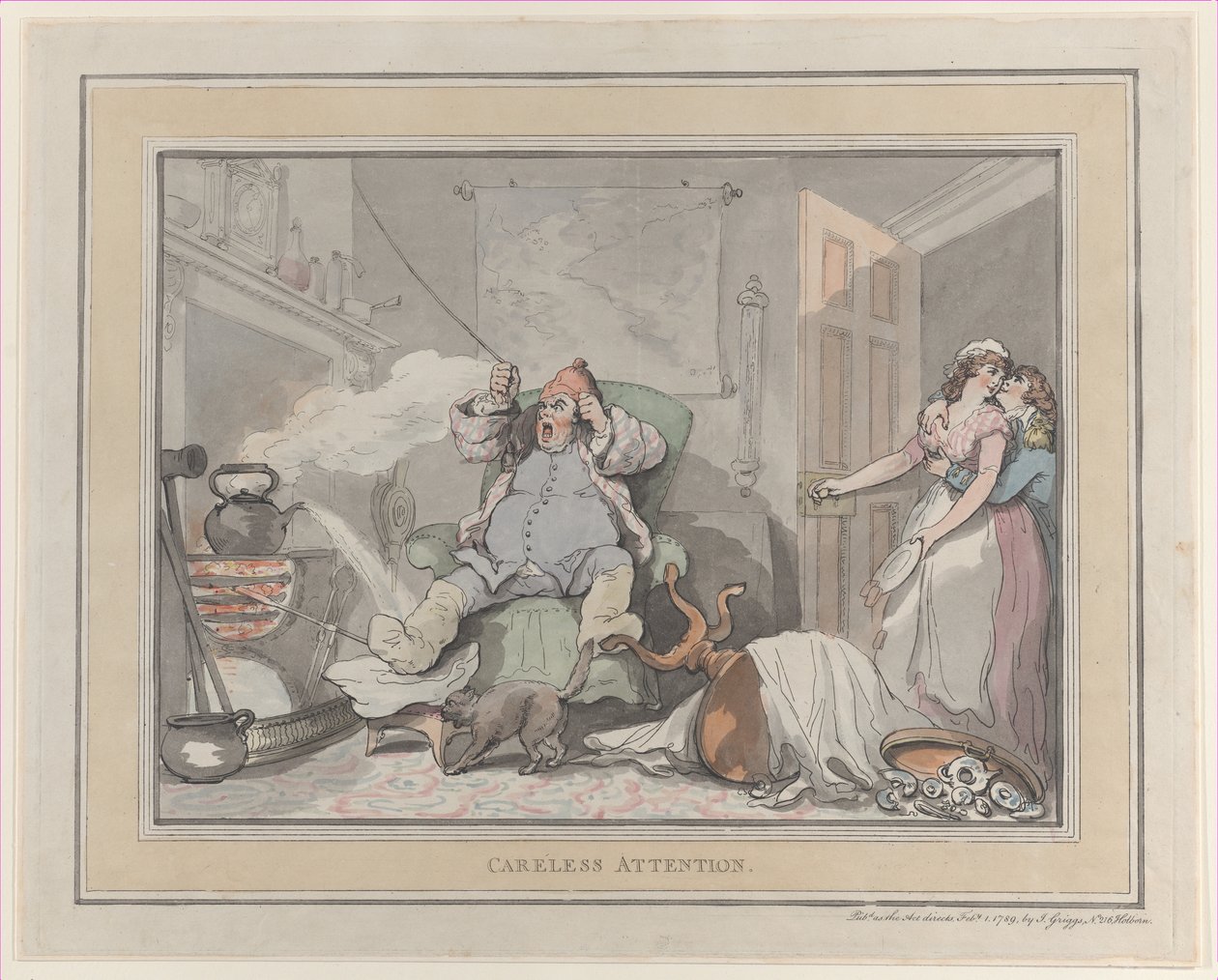 Huolimaton huomio, 1. helmikuuta 1789, 1. helmikuuta 1789. tekijältä Thomas Rowlandson