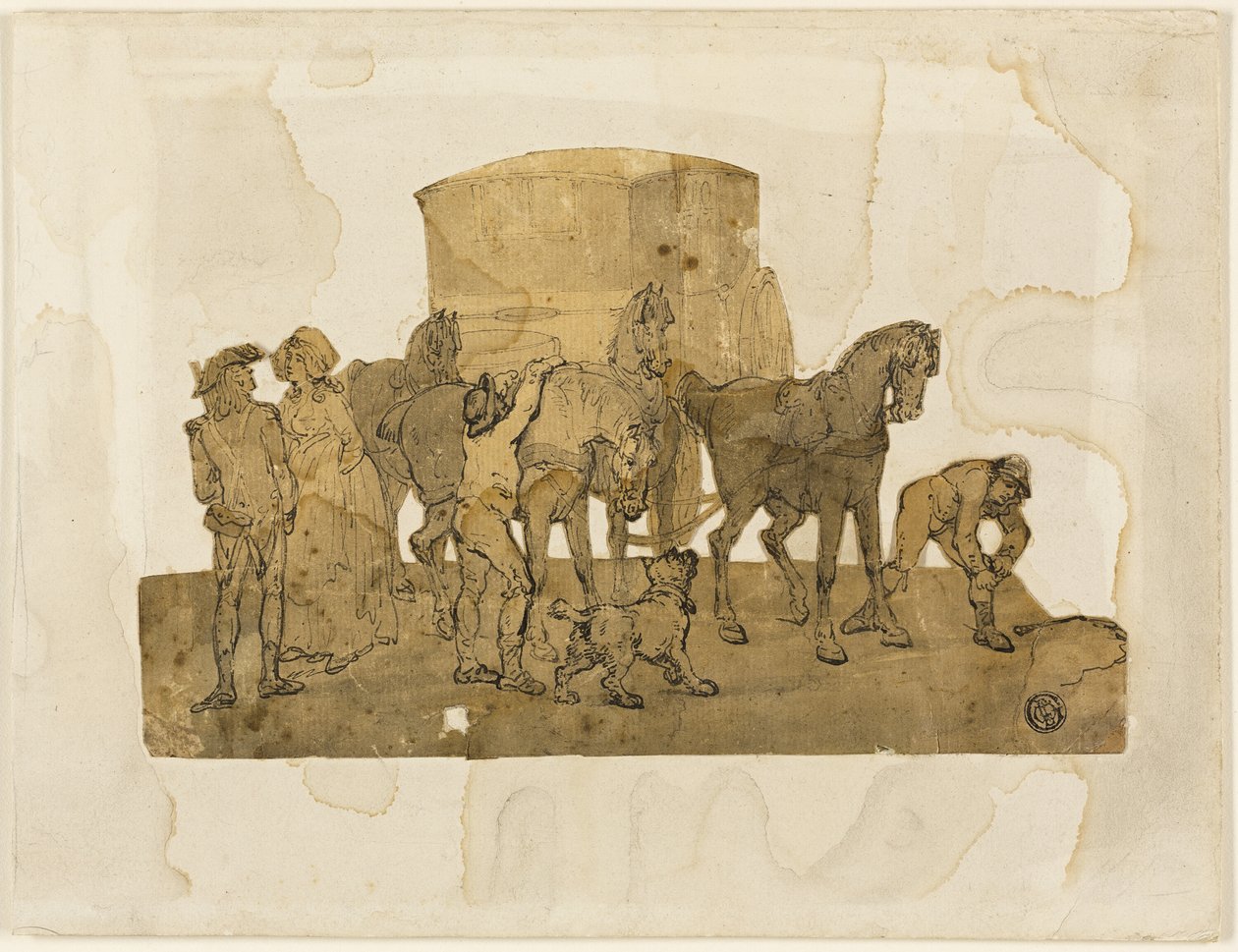 Kuljetushevoset ja isännöitsijät tekijältä Thomas Rowlandson