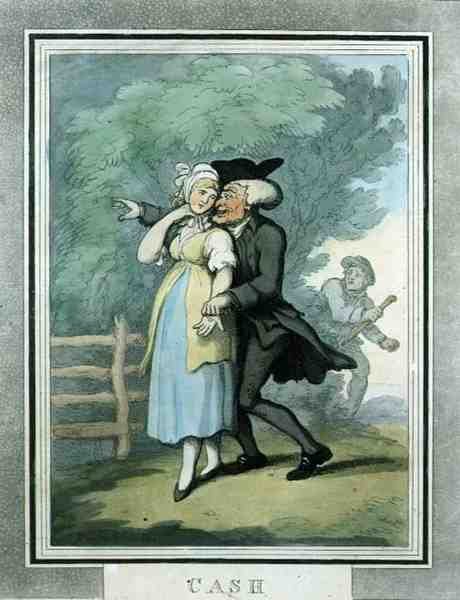 Cash, julkaisija Rudolph Ackermann. tekijältä Thomas Rowlandson