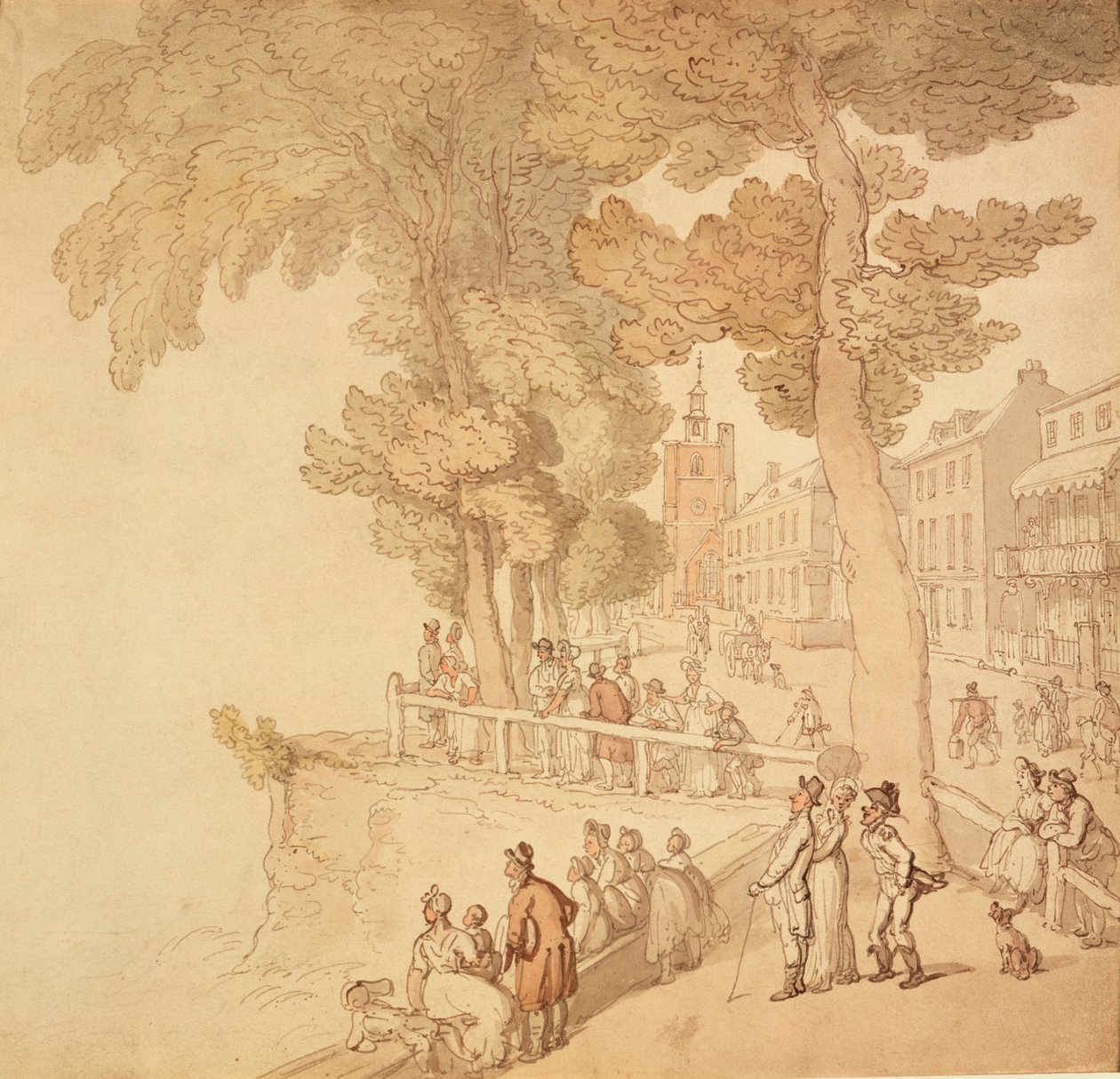 Cheyne Walk, Lontoo, 1700-luvun loppu - 1800-luvun alku tekijältä Thomas Rowlandson