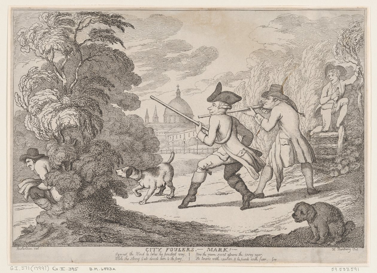 City Foulers-Mark!, 1799, 1799. tekijältä Thomas Rowlandson