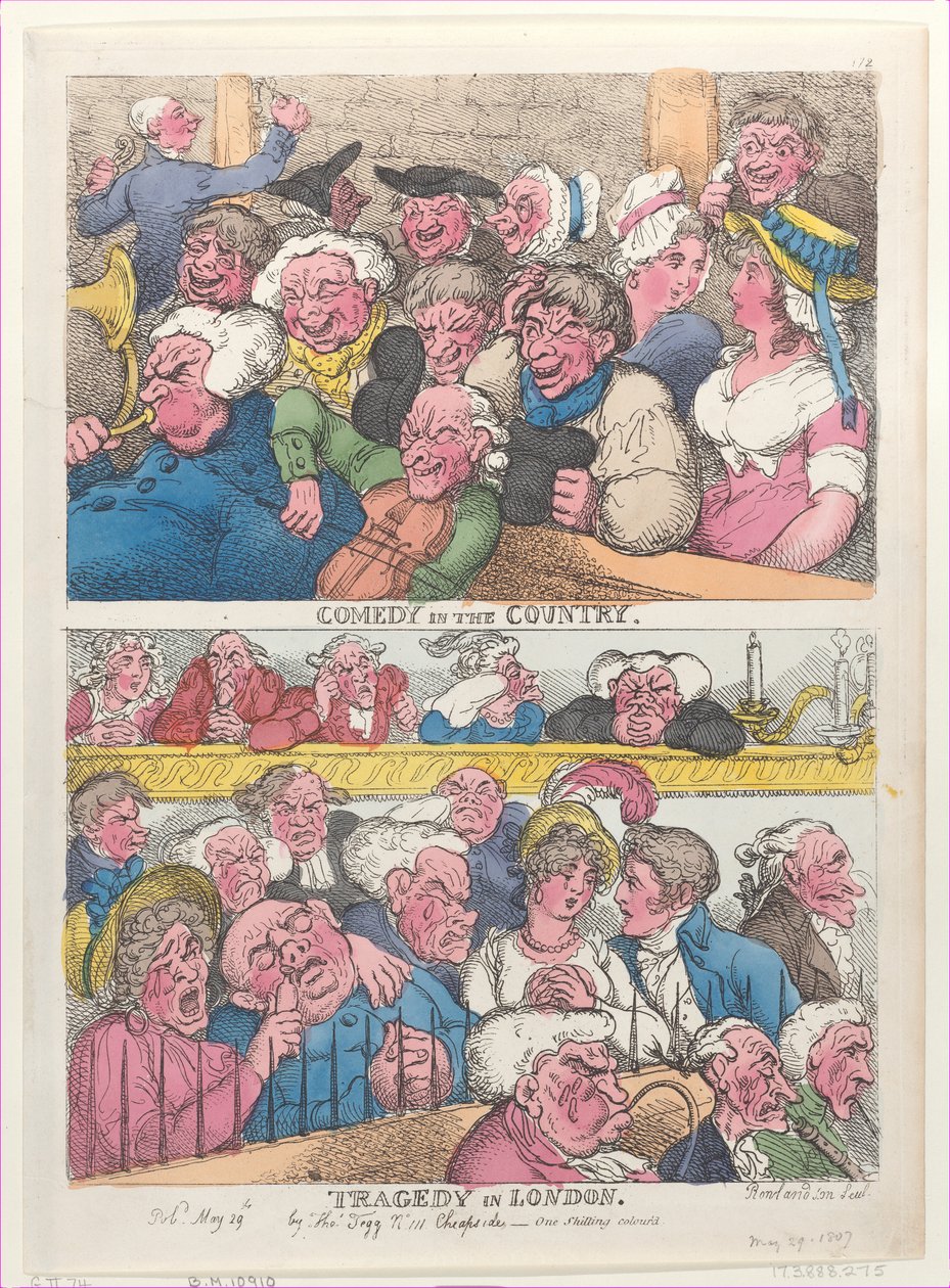Komedia maalla, Tragedia Lontoossa, 29. toukokuuta 1807., 29. toukokuuta 1807. tekijältä Thomas Rowlandson