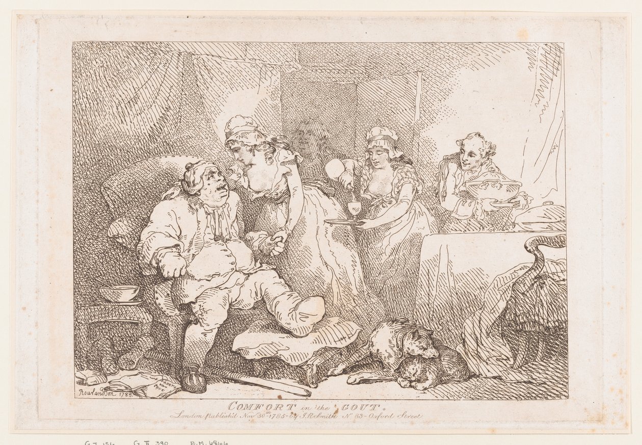 Mukavuutta kihtiä sairastaville tekijältä Thomas Rowlandson