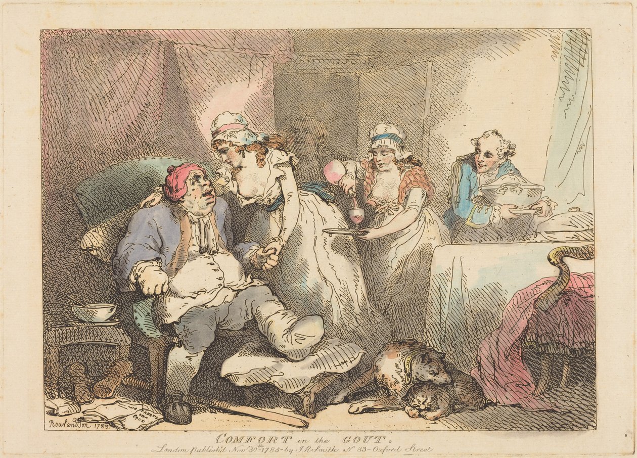 Mukavuutta kihtiä sairastaville tekijältä Thomas Rowlandson