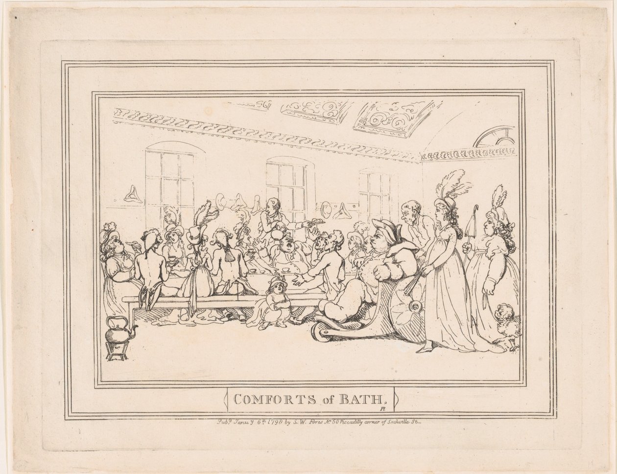 Kylpyhuoneen mukavuudet, kuva 11 tekijältä Thomas Rowlandson