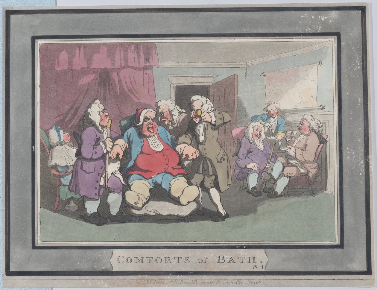 Comforts of Bath, levy 1, 6. tammikuuta 1798, 6. tammikuuta 1798. tekijältä Thomas Rowlandson