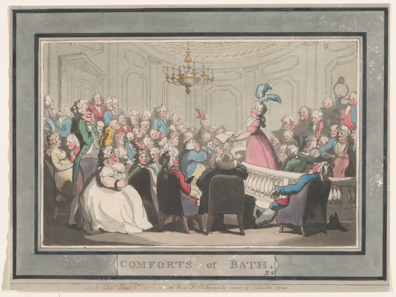 Comforts of Bath, levy 2, 6. tammikuuta 1798, 6. tammikuuta 1798. tekijältä Thomas Rowlandson