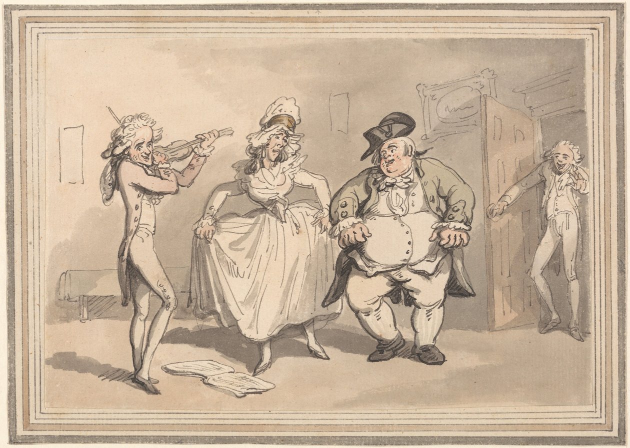 Bathin mukavuudet: Yksityisvastaanotto ennen tanssiaisia tekijältä Thomas Rowlandson