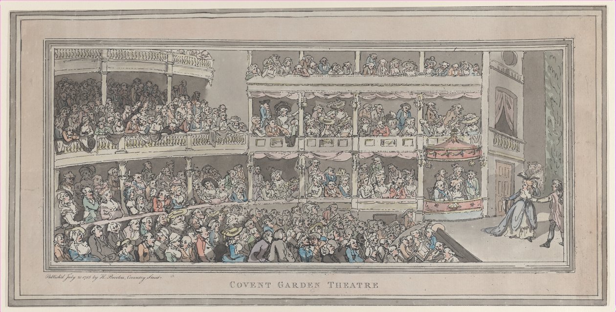 Covent Garden Theatre, 20. heinäkuuta 1786, 20. heinäkuuta 1786. tekijältä Thomas Rowlandson