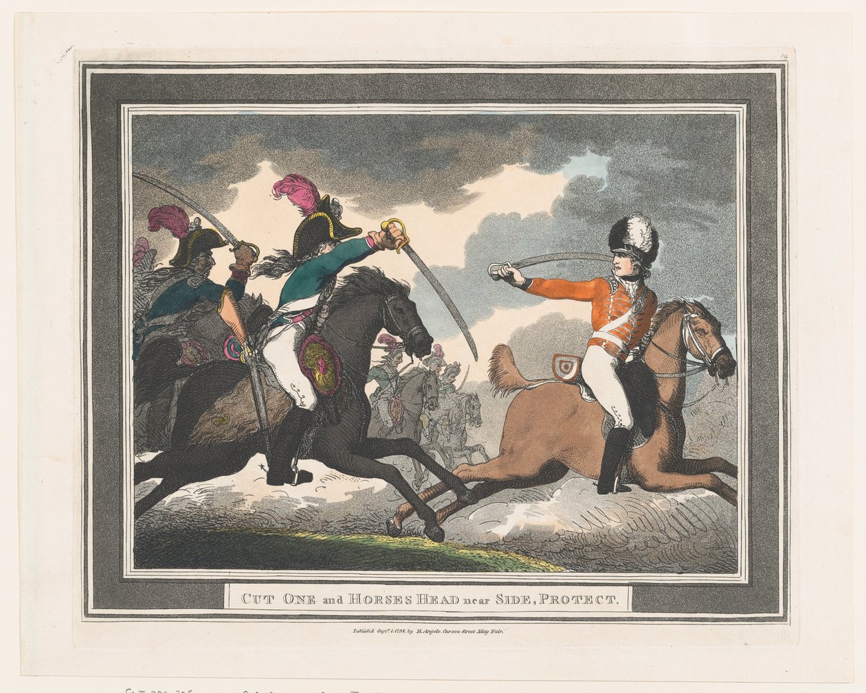 Cut One ja Horses Head lähellä Sidea, Protect, 1.9.1798., 1.9.1798. tekijältä Thomas Rowlandson
