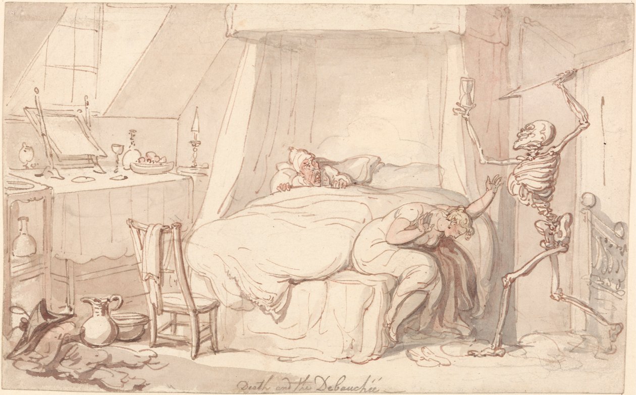 Kuolema ja irstailu tekijältä Thomas Rowlandson